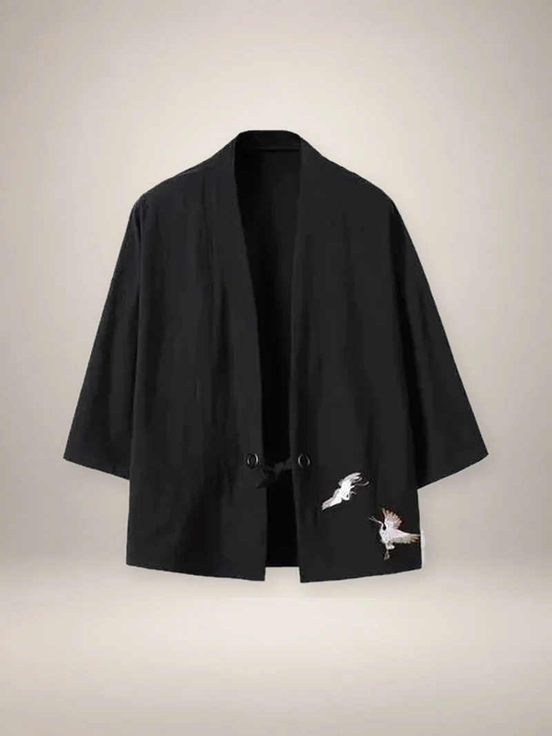 Veste kimono homme a grues | Koharu