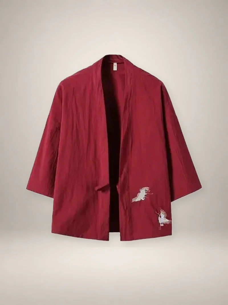 Veste kimono homme a grues | Koharu