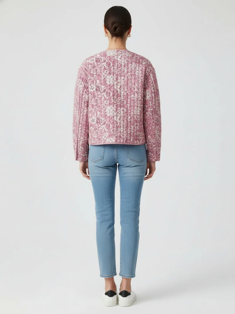Veste matelassée fleurie femme | Akimizu
