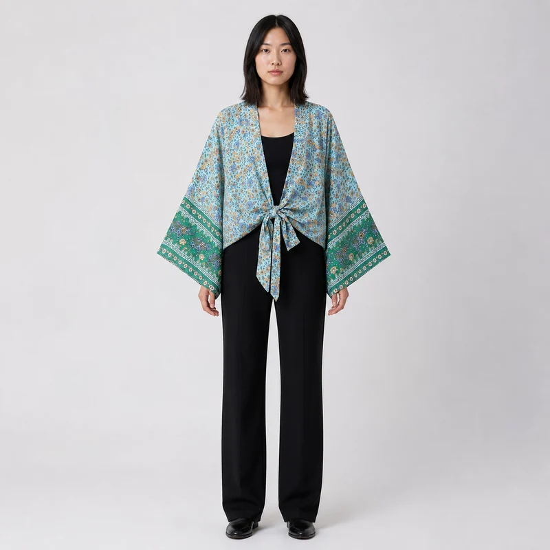 Kimono court cache-cœur femme | Yui