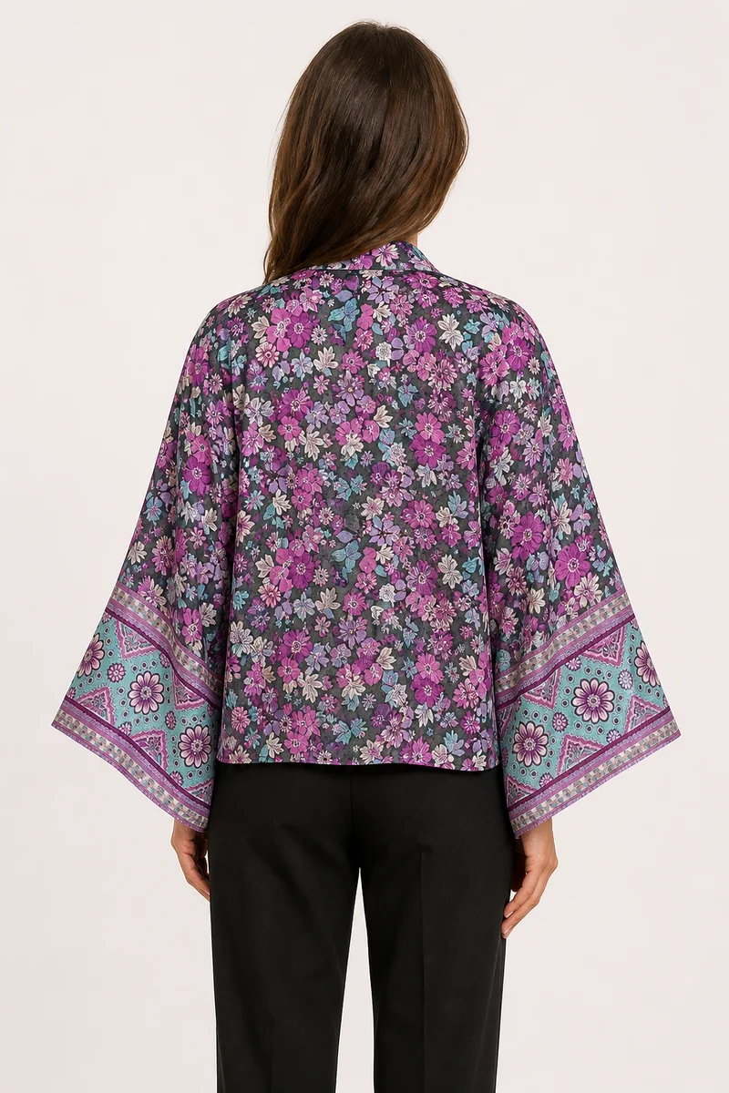 Kimono court cache-cœur femme | Yūgana