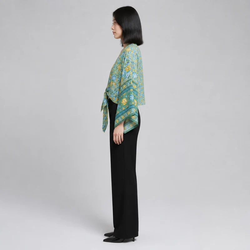 Kimono court cache-cœur femme | Rina