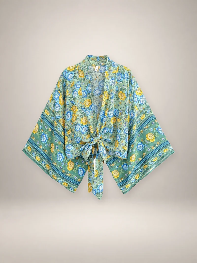 Kimono court cache-cœur femme | Rina
