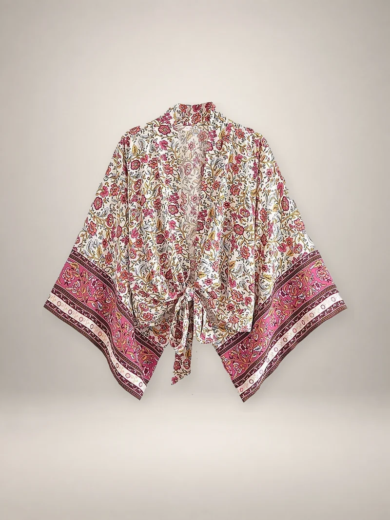Kimono court cache-cœur femme | Kiri