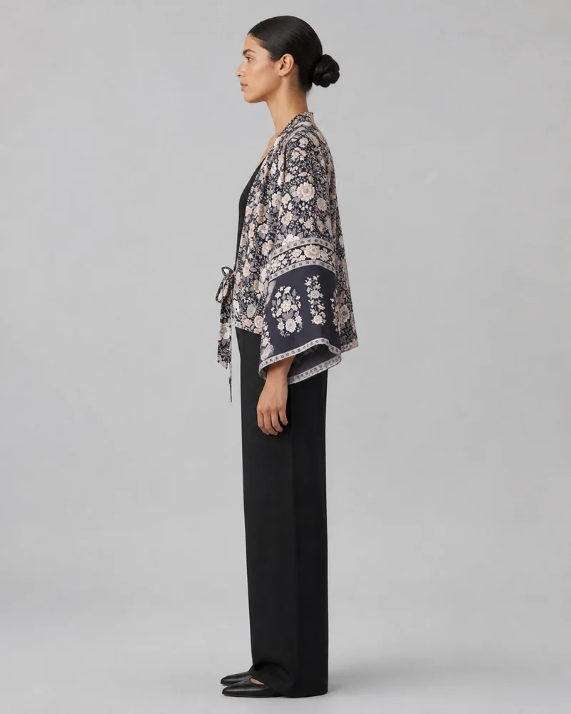 Kimono court cache-cœur femme | Yuna