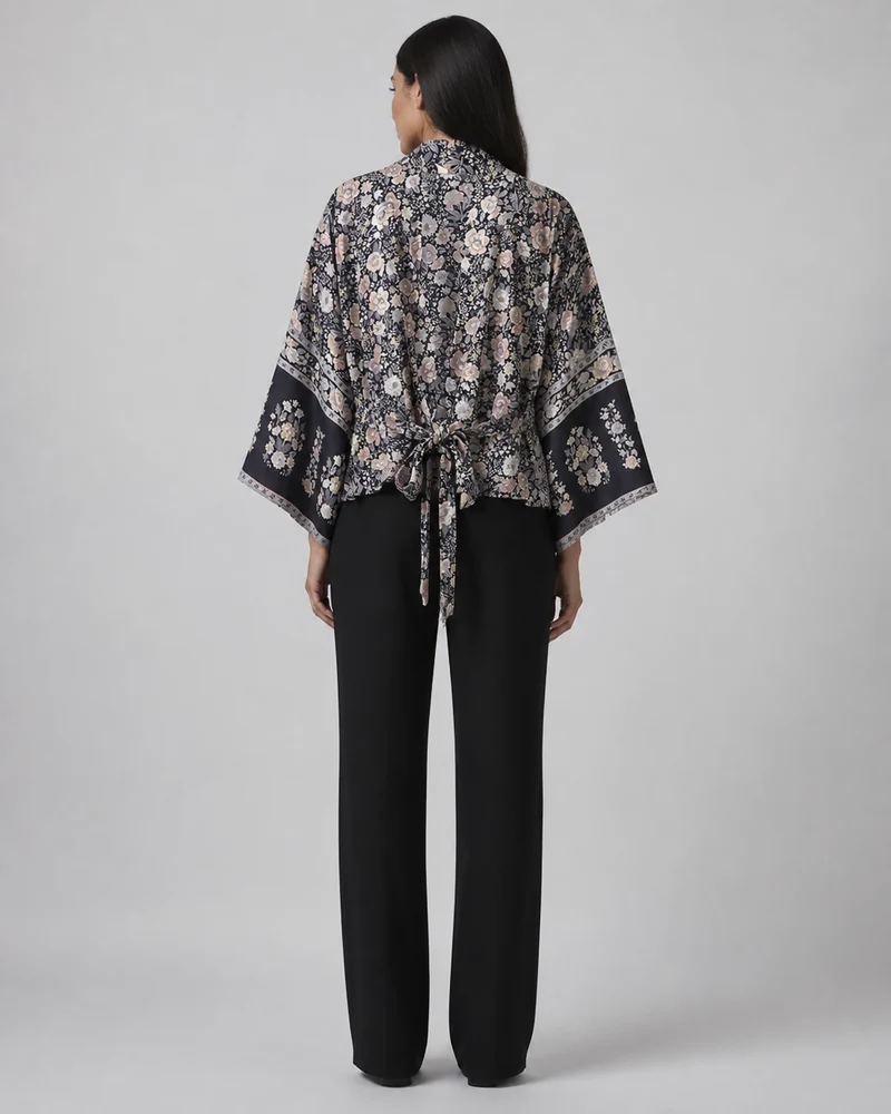 Kimono court cache-cœur femme | Yuna