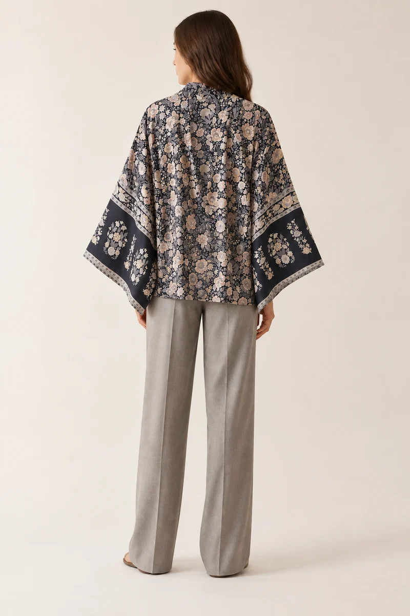 Kimono court cache-cœur femme | Yuna