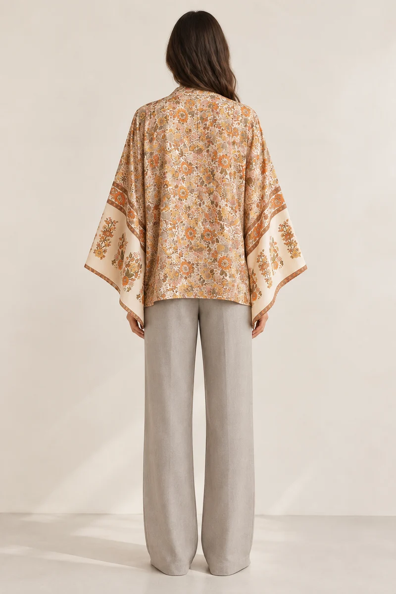 Kimono court cache-cœur femme | Yuna