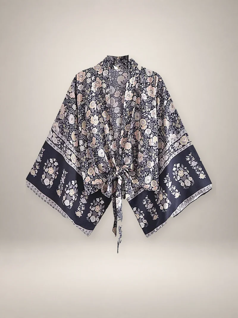 Kimono court cache-cœur femme | Yuna