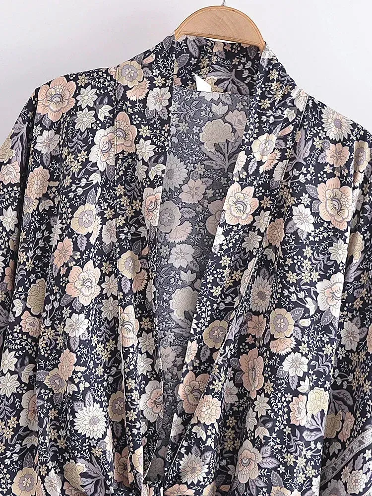 Kimono court cache-cœur femme | Yuna