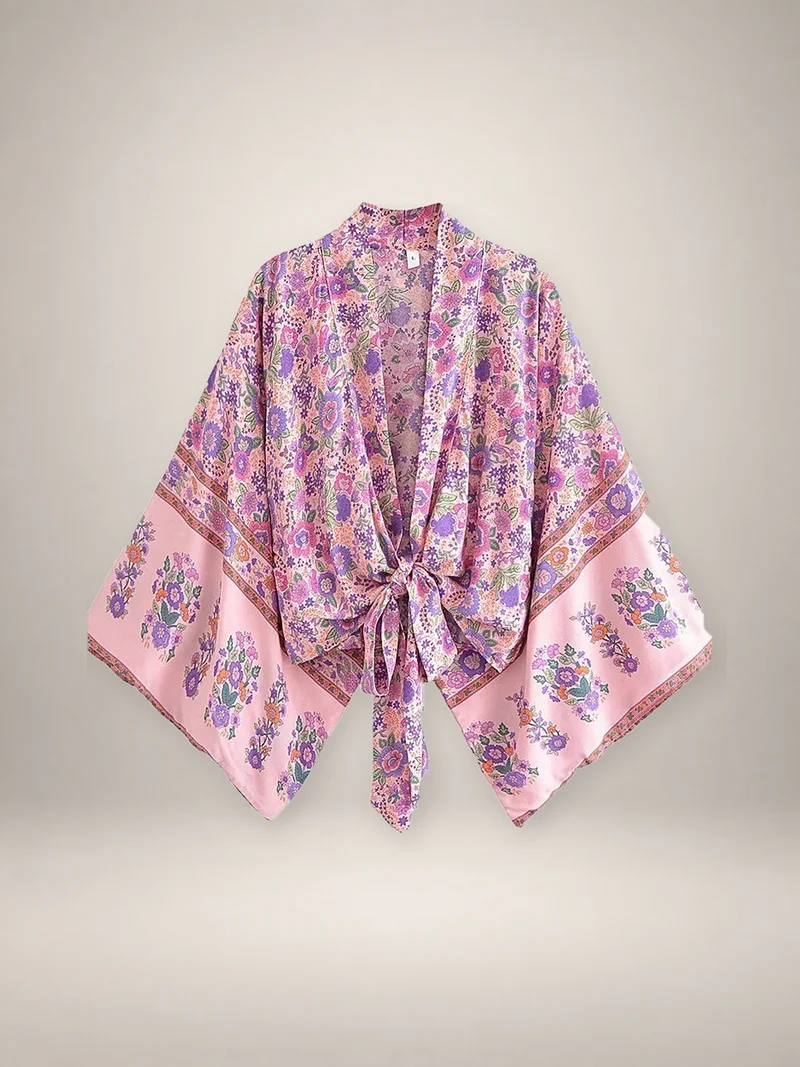Kimono court cache-cœur femme | Yuna