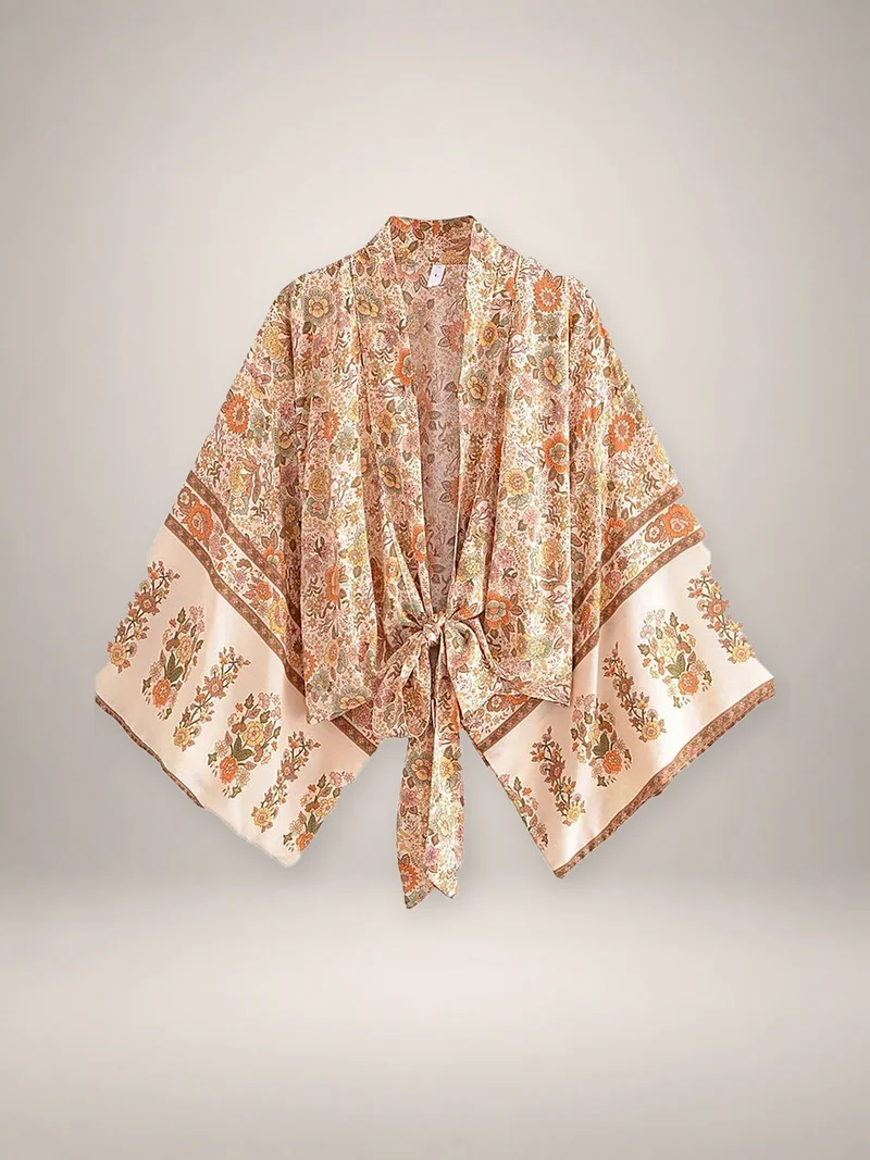 Kimono court cache-cœur femme | Yuna