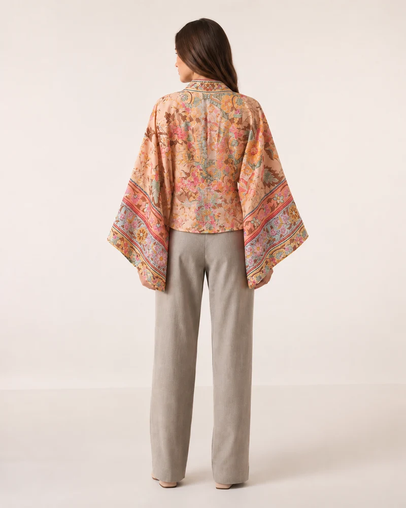 Kimono court cache-cœur femme | Ayame