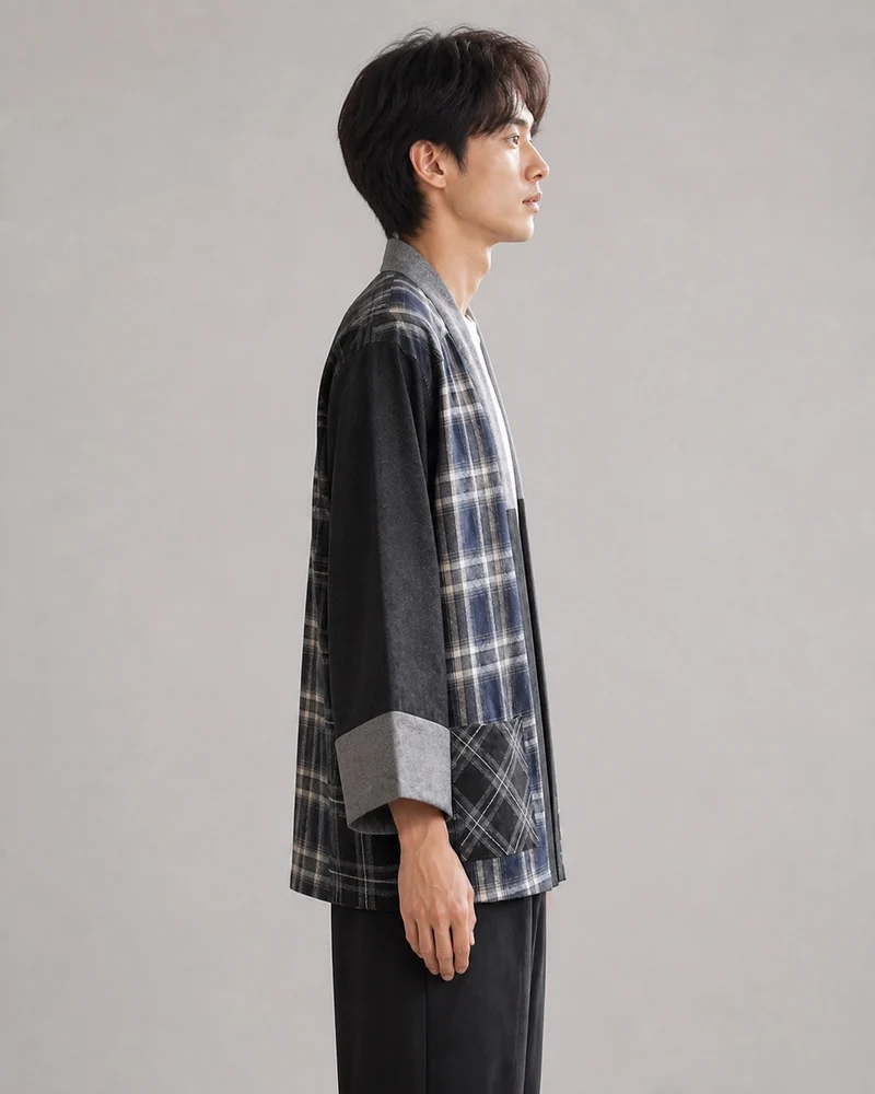 Veste haori patchwork homme | Komorebi