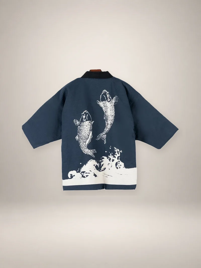 Veste haori homme motif carpes koï | Carpe Koï