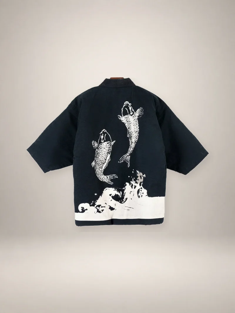 Veste haori homme motif carpes koï | Carpe Koï