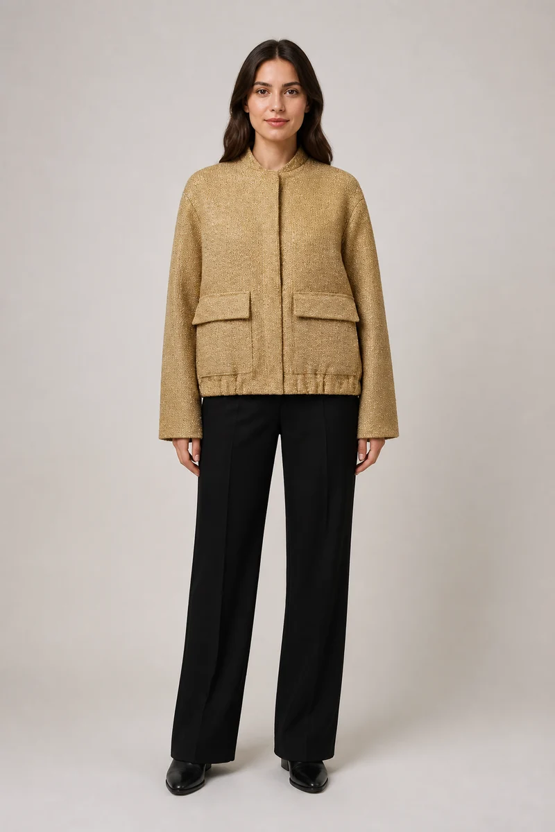 Veste courte texturée femme | Kiku