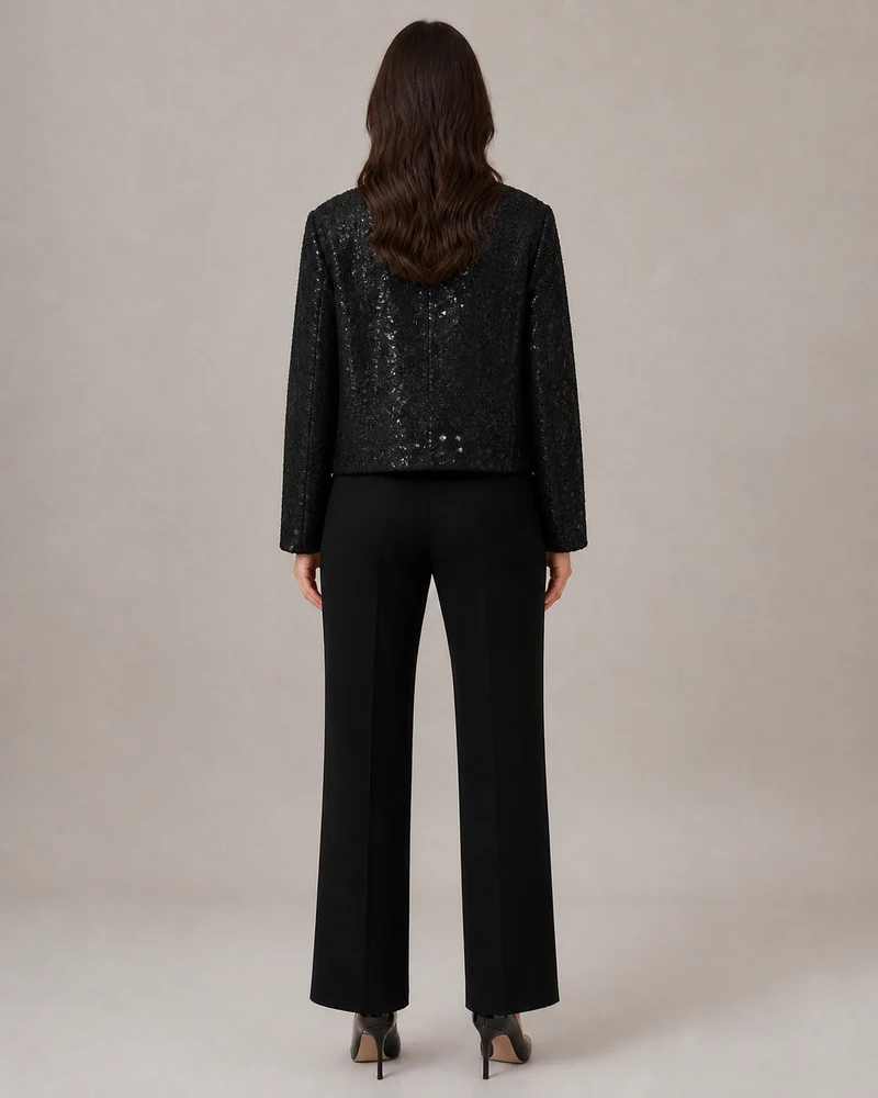 Veste courte à sequins femme | Kinari