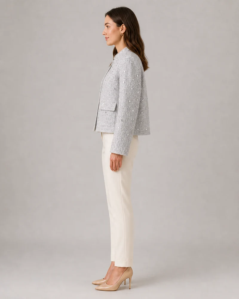 Veste courte à sequins femme | Kinari