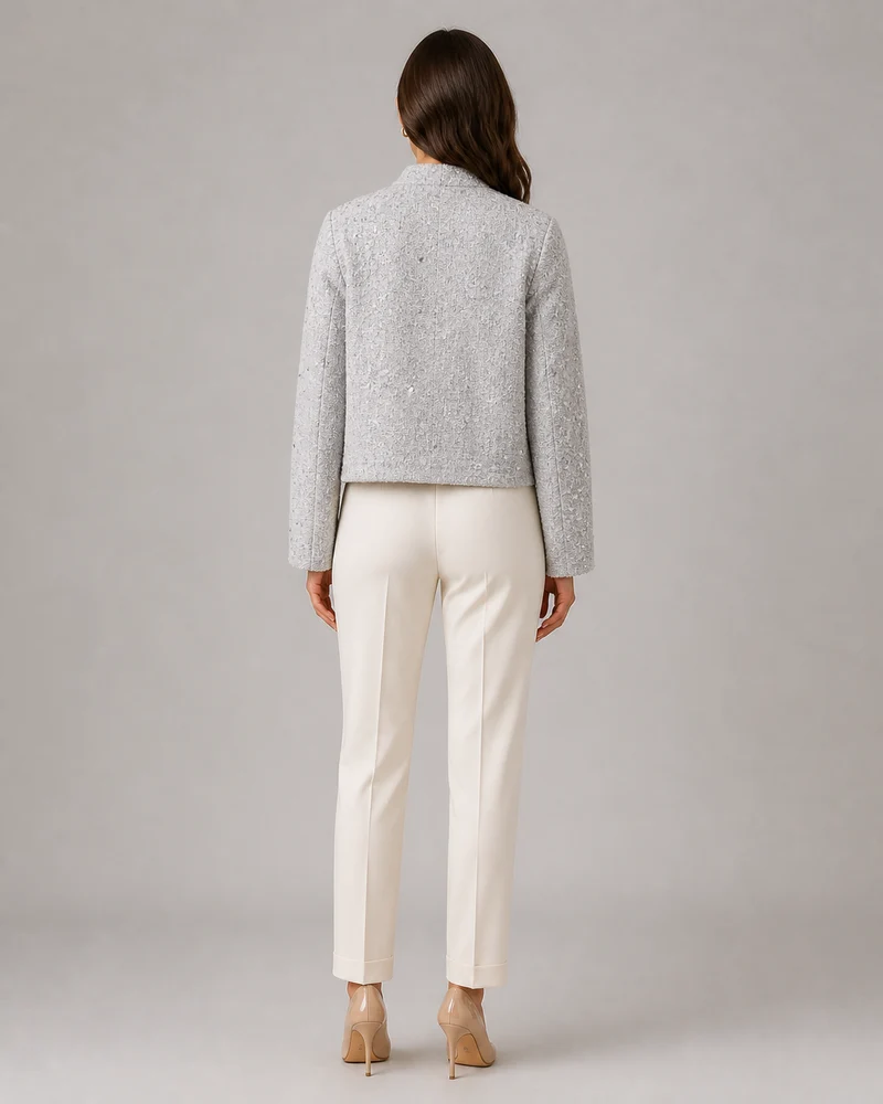 Veste courte à sequins femme | Kinari