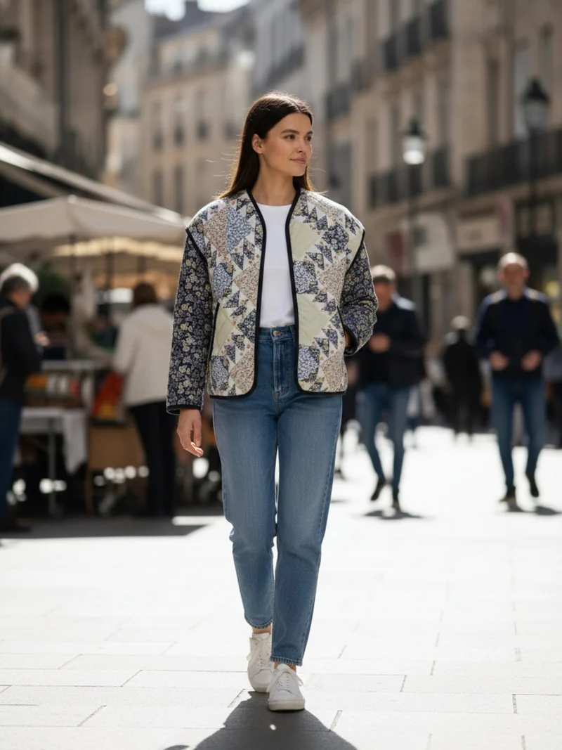Veste matelassée patchwork femme | Yuki