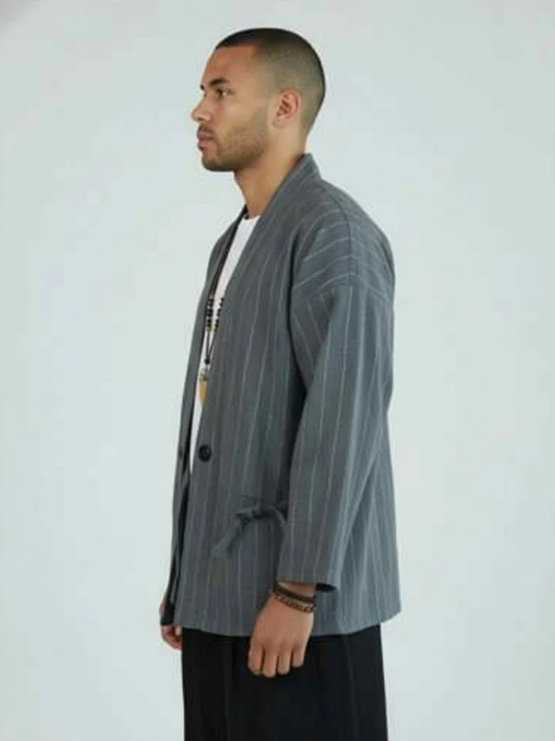 Veste kimono en lin homme | Momiji