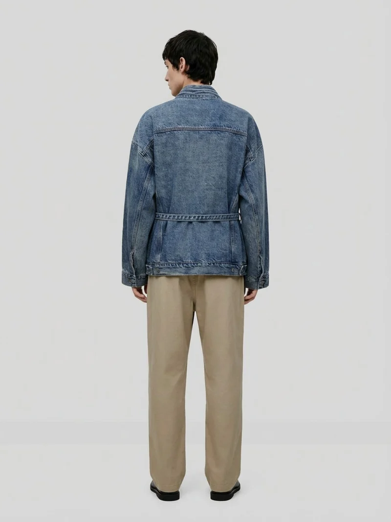 Veste kimono en jean homme | Ibuki
