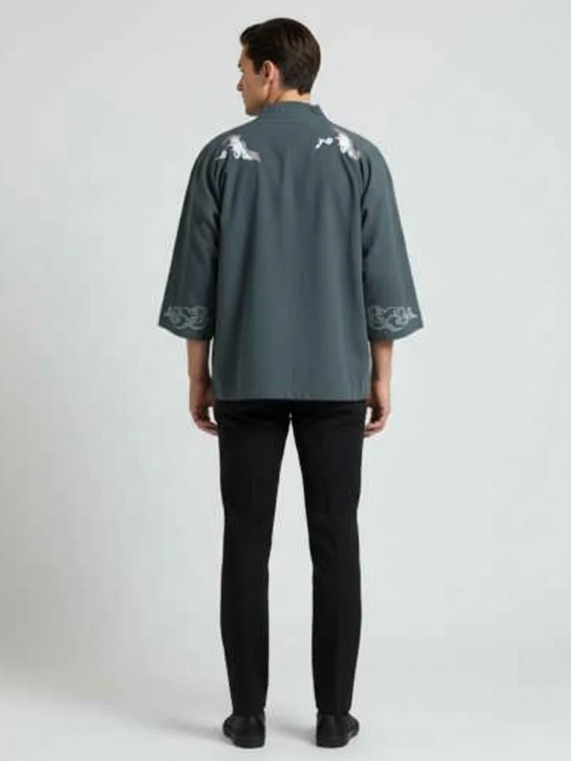 Veste kimono brodée homme | Miho