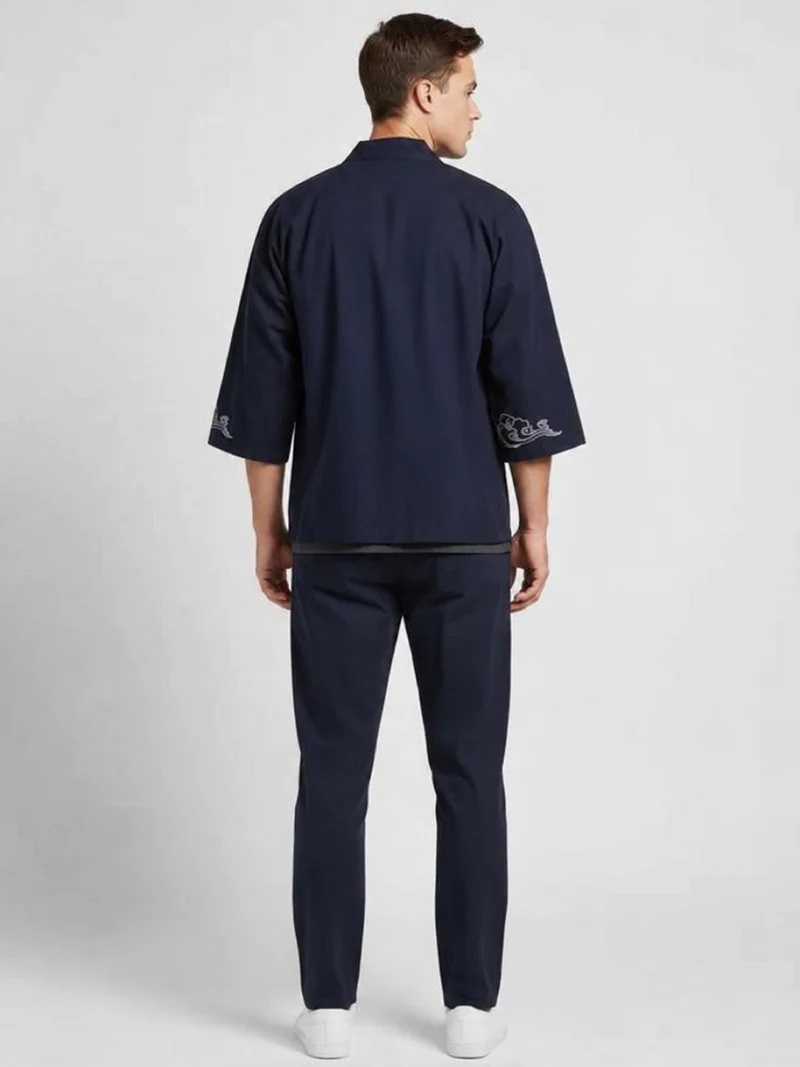Veste kimono brodée homme | Miho