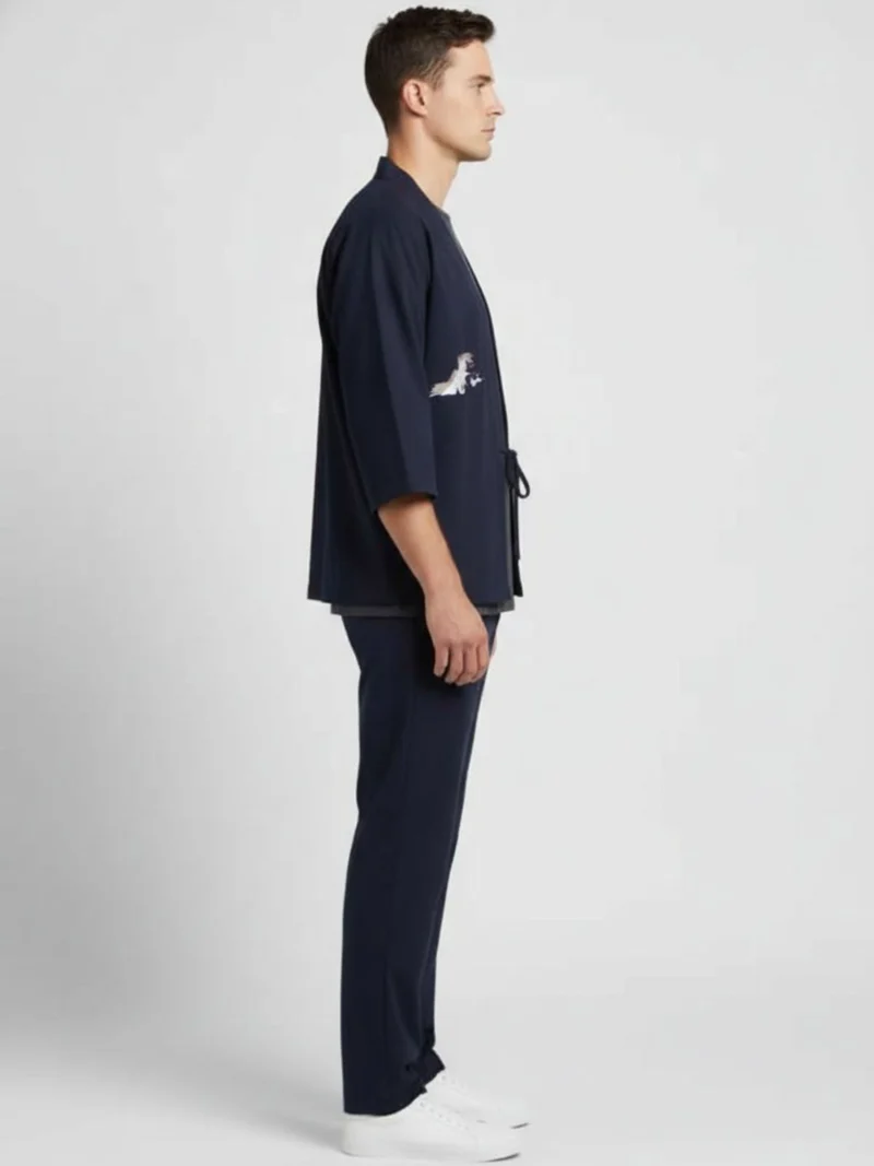 Veste kimono brodée homme | Miho