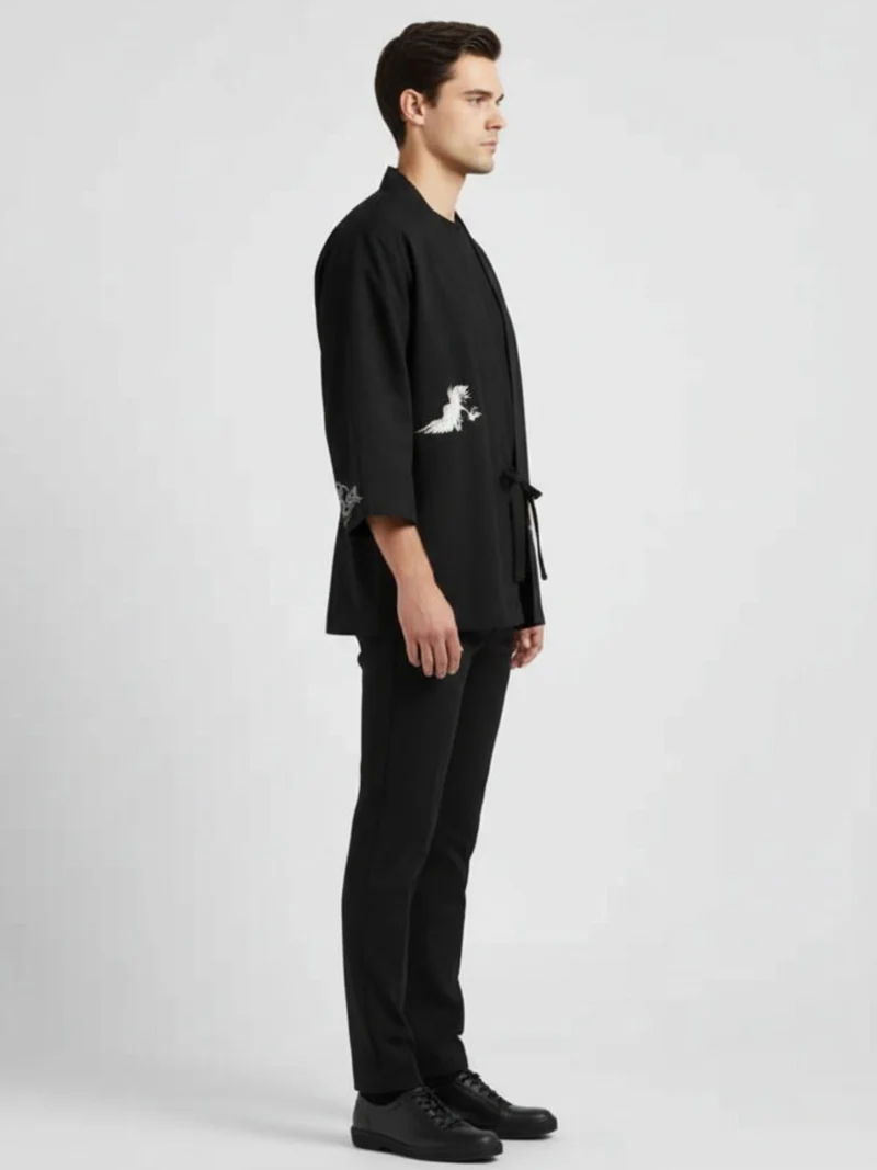 Veste kimono brodée homme | Miho