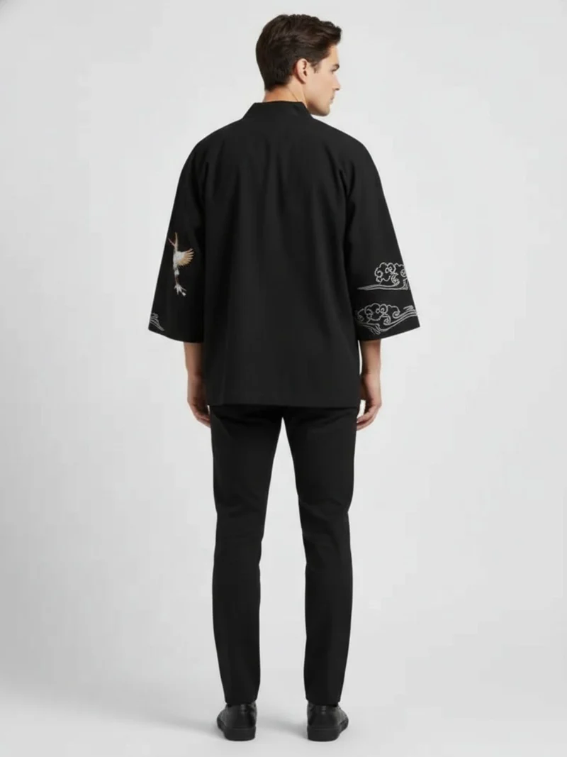 Veste kimono brodée homme | Miho