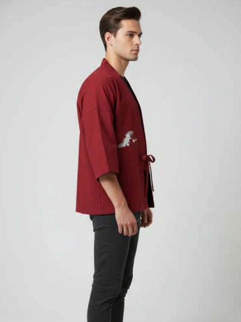 Veste kimono brodée homme | Miho
