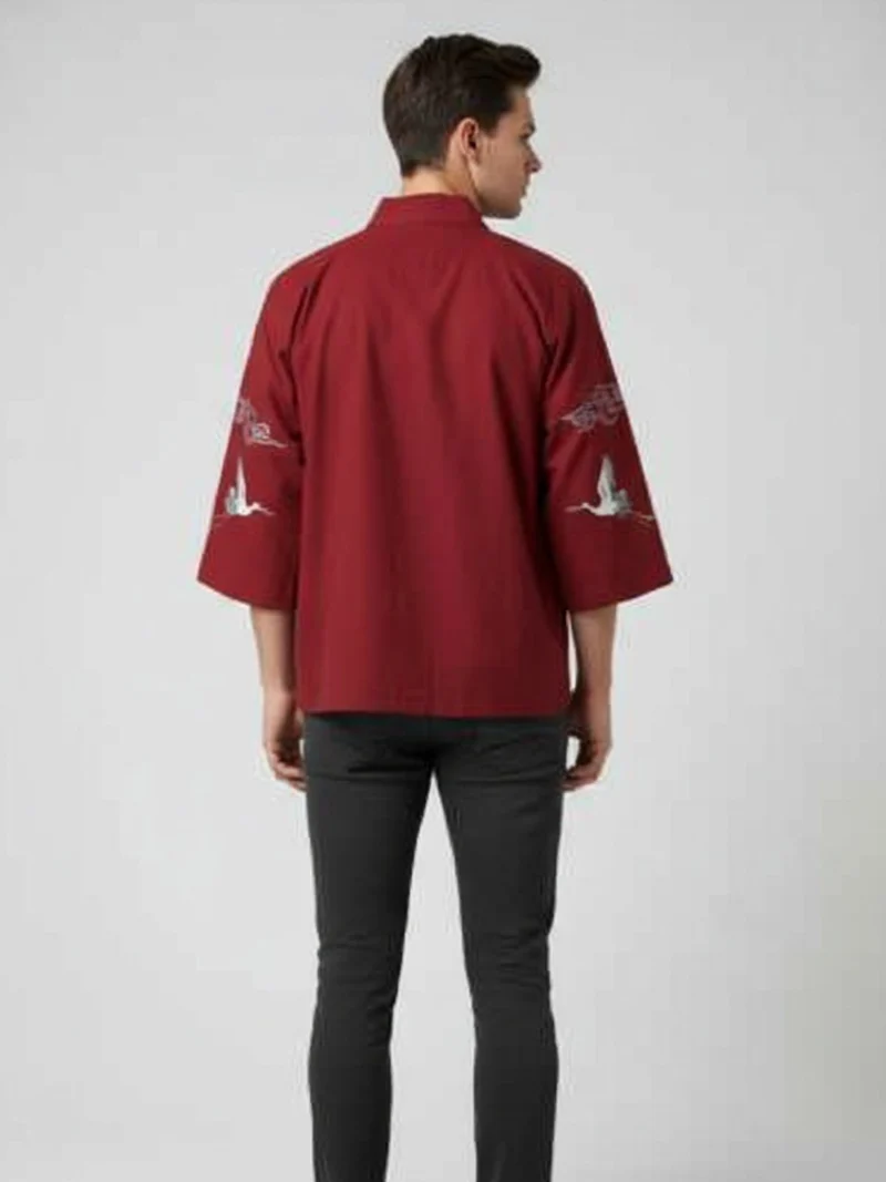 Veste kimono brodée homme | Miho