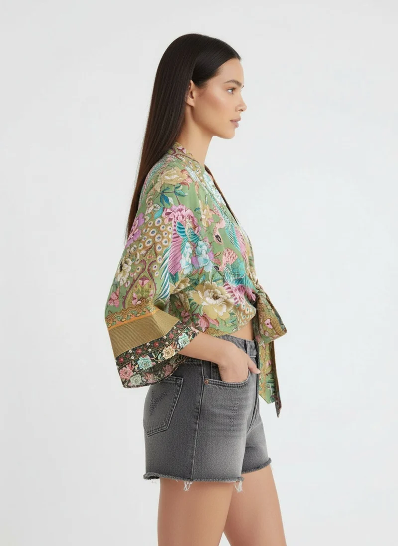 Kimono court cache-coeur femme | Miyabi