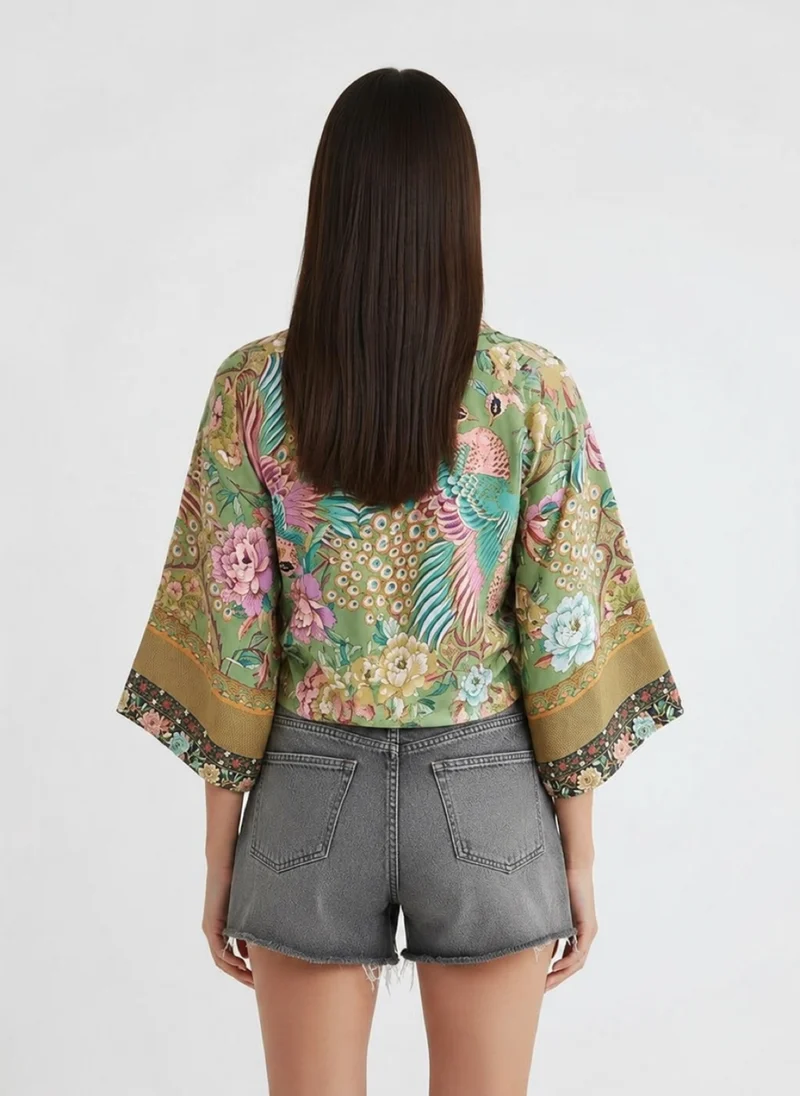 Kimono court cache-coeur femme | Miyabi