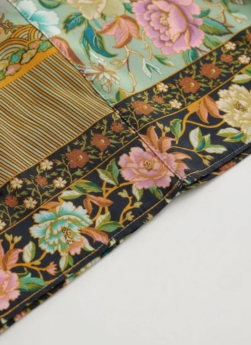 Kimono long femme vert d'eau | Miyabi