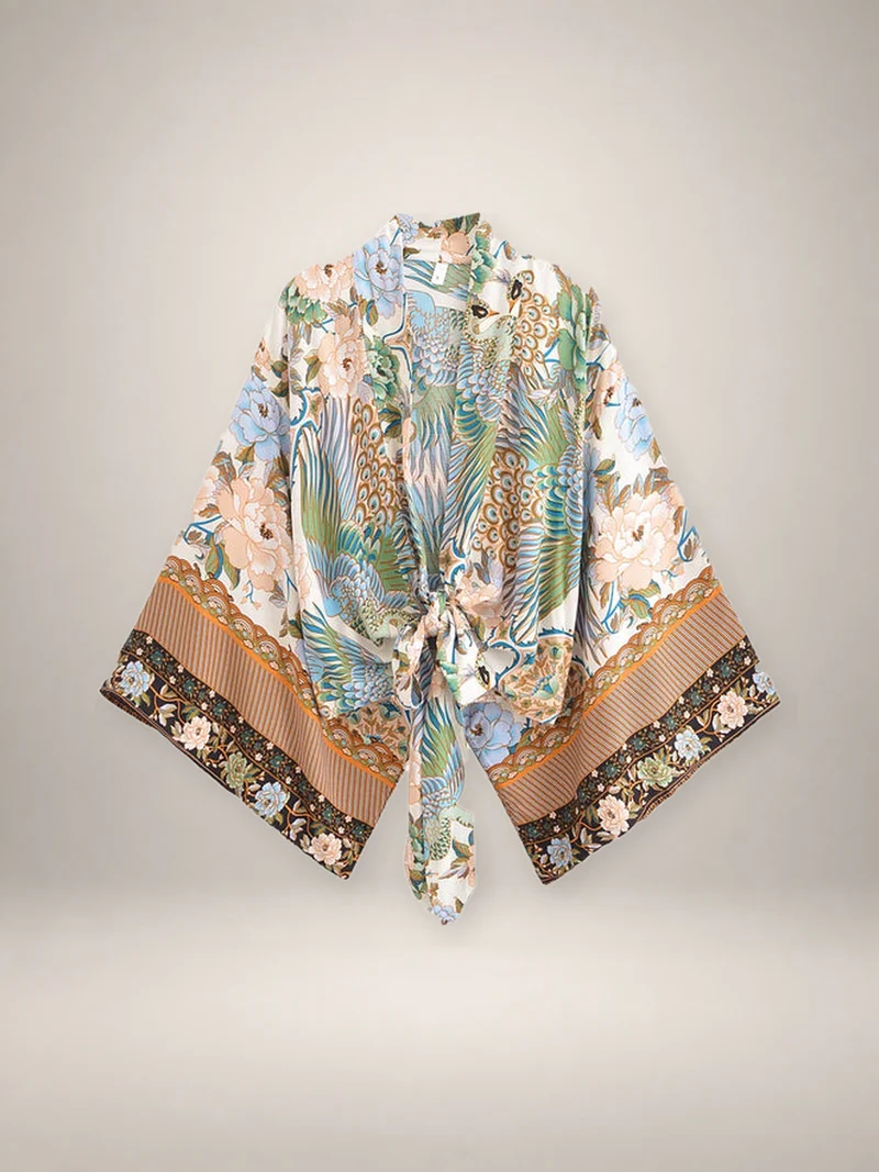Kimono court cache-cœur femme | Miyabi