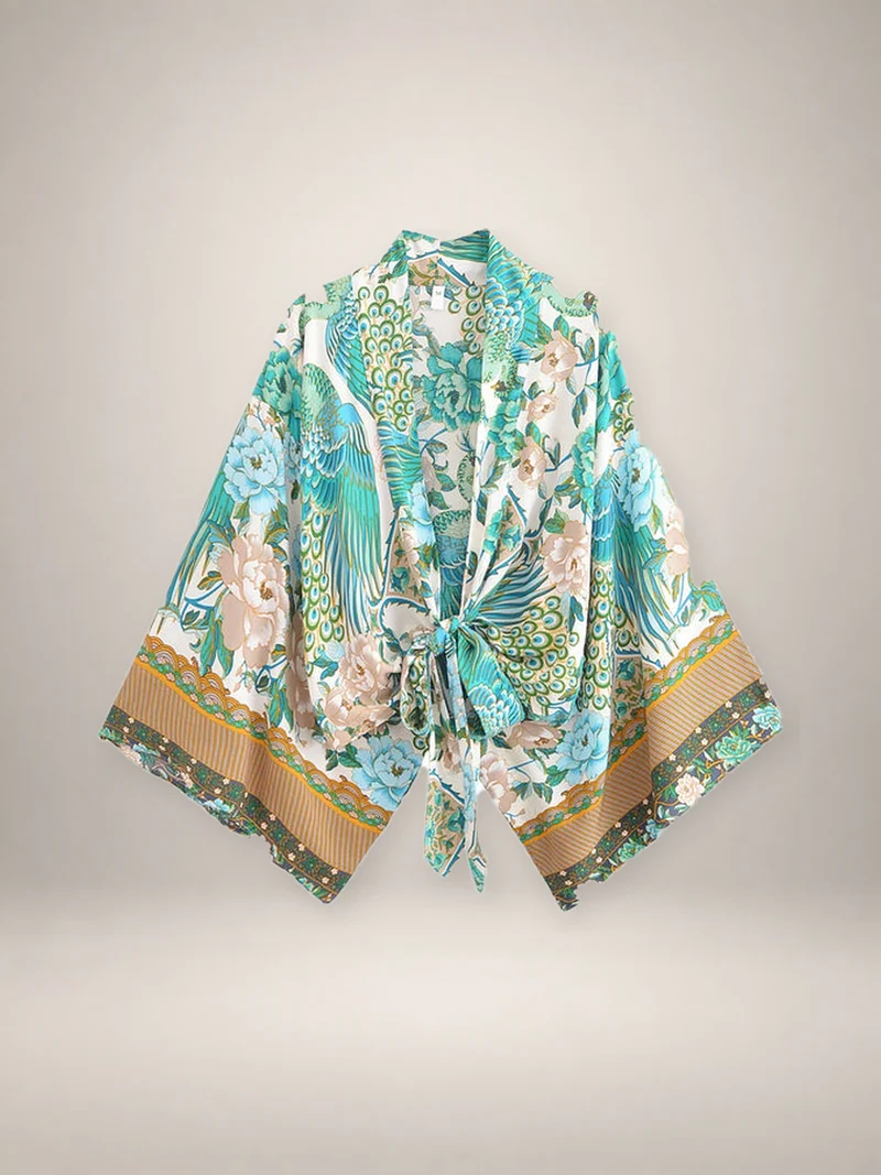 Kimono court cache-cœur femme | Miyabi