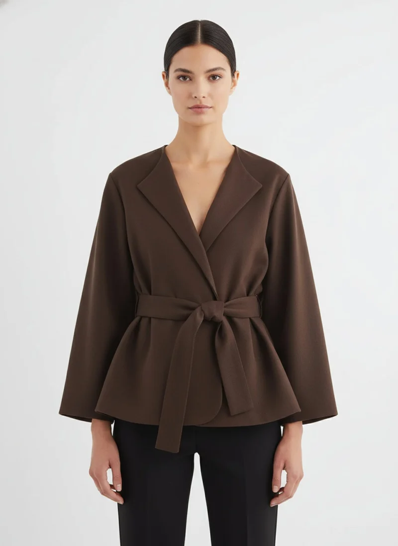 Veste kimono ceinturée chic femme