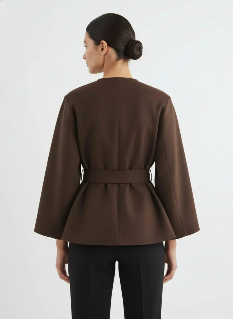 Veste kimono ceinturée chic femme