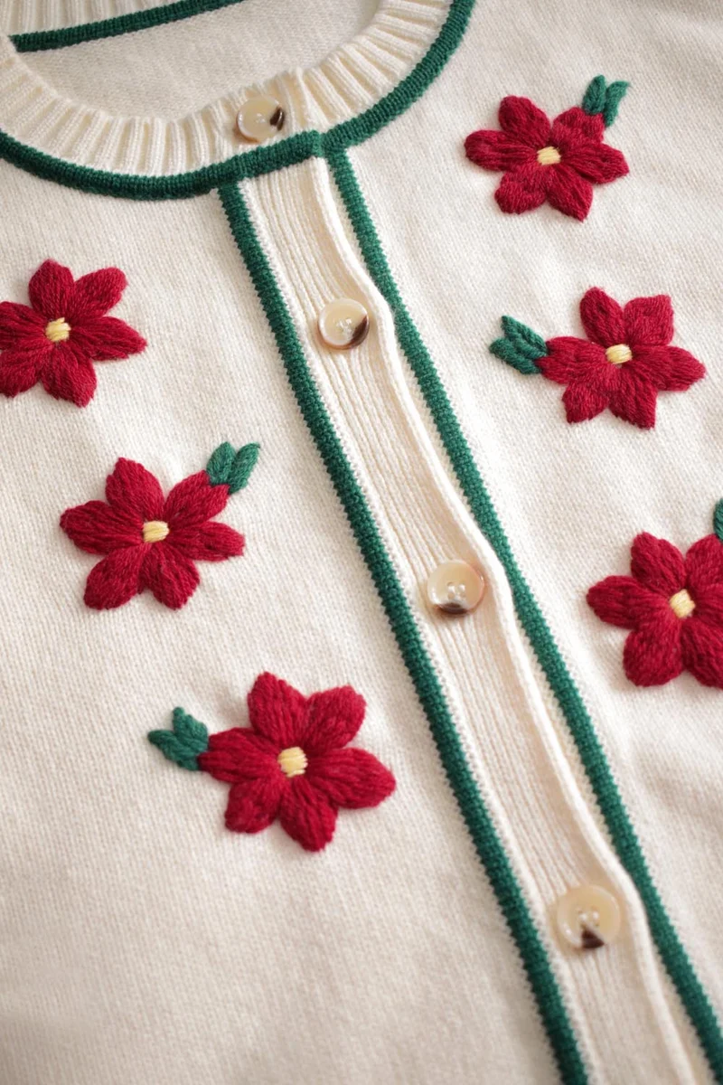 Cardigan Sissi Crème en Laine