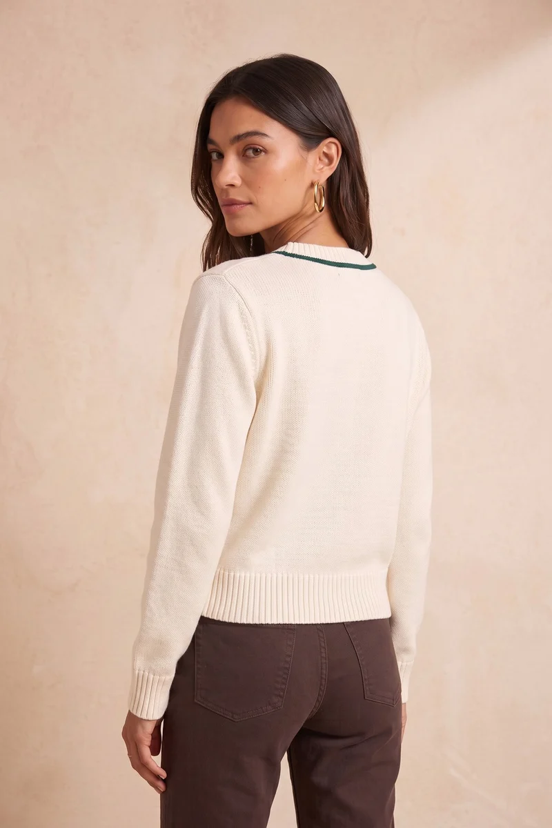 Cardigan Sissi Crème en Laine