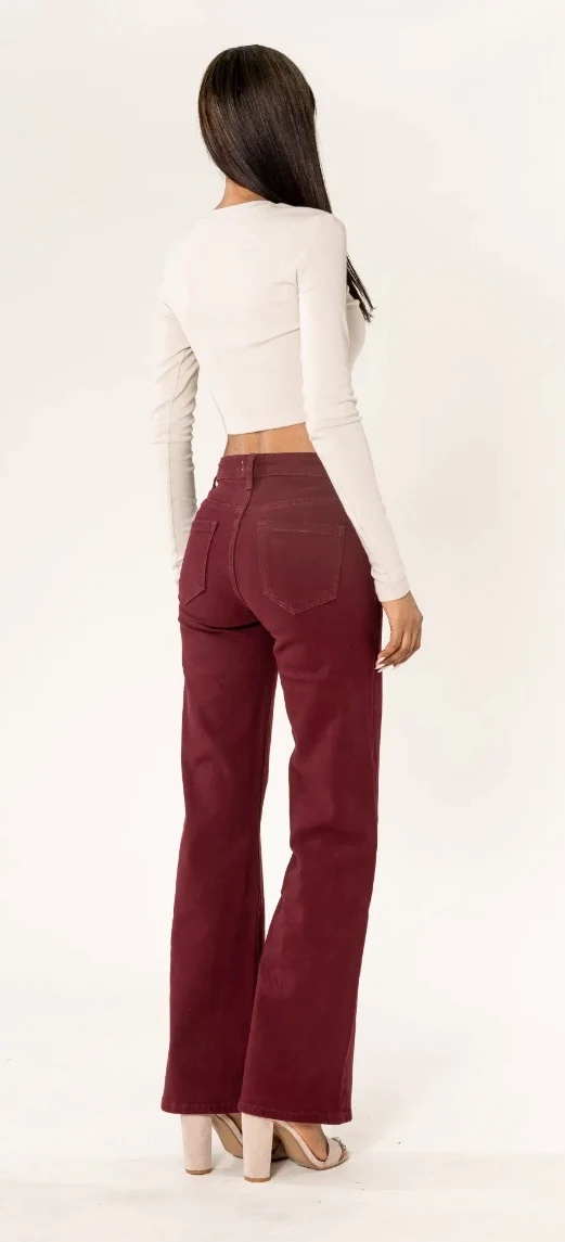 Jean Capu flare bordeaux - NINA CARTER