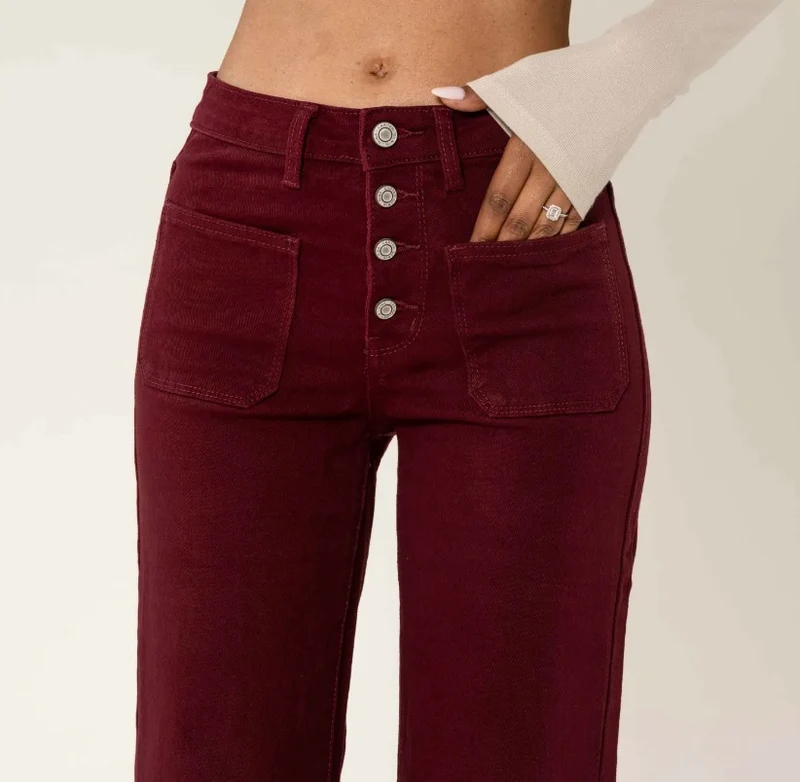 Jean Capu flare bordeaux - NINA CARTER