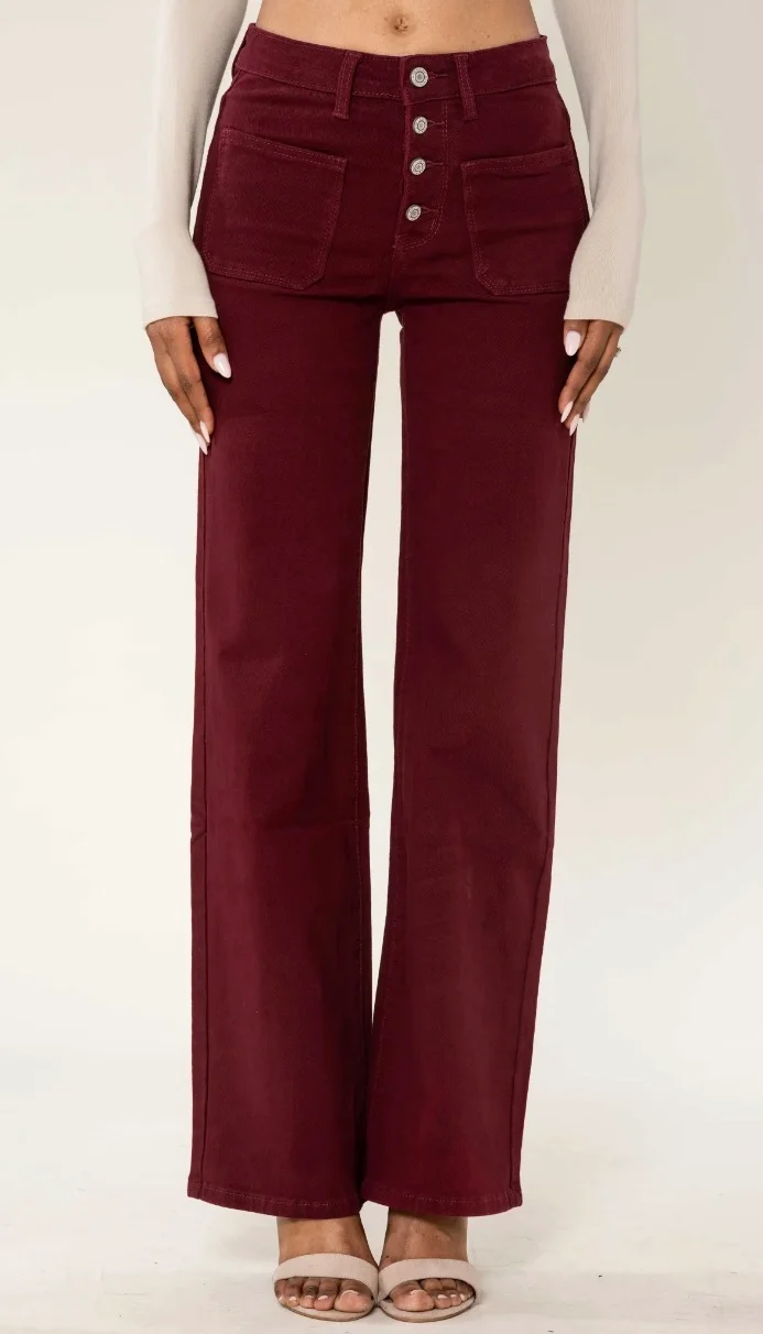 Jean Capu flare bordeaux - NINA CARTER