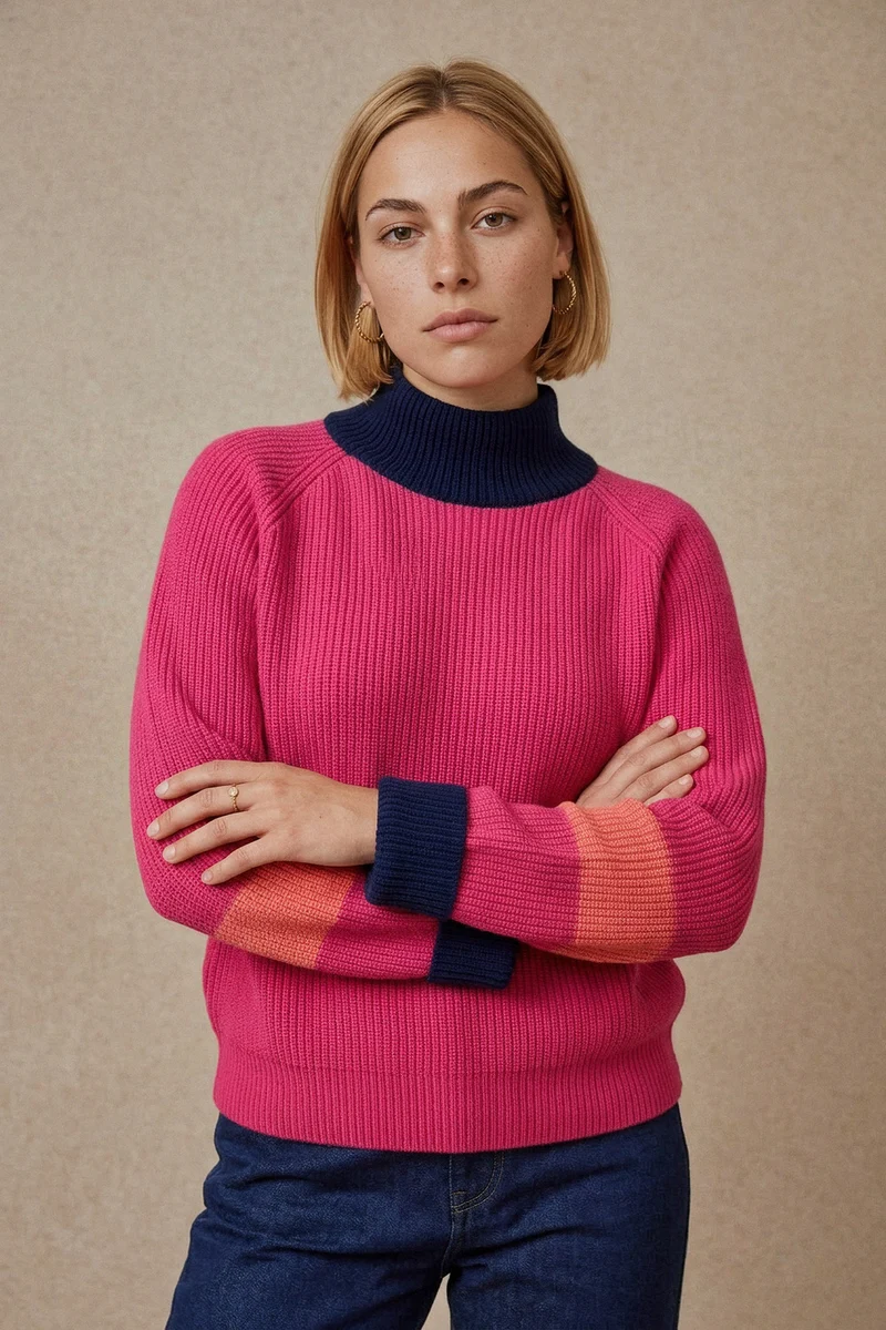Pull Audacieuse Rosewood en Laine
