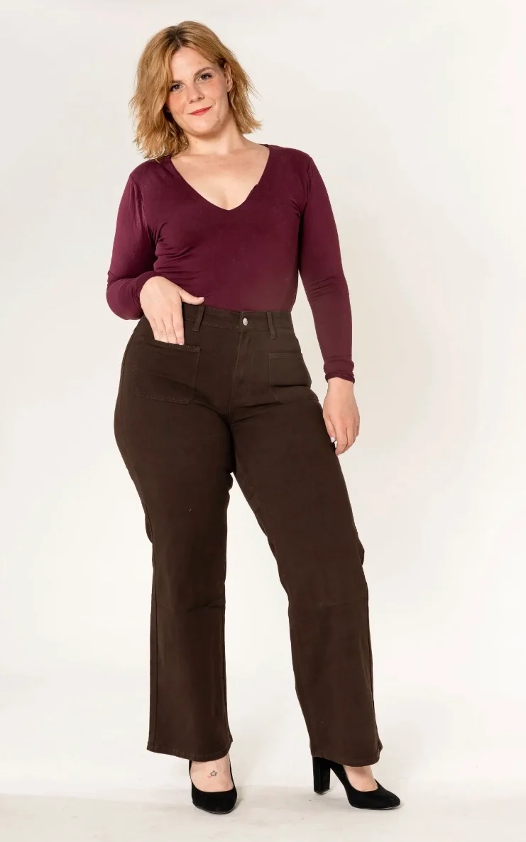 Jean flare choco - NINA CARTER