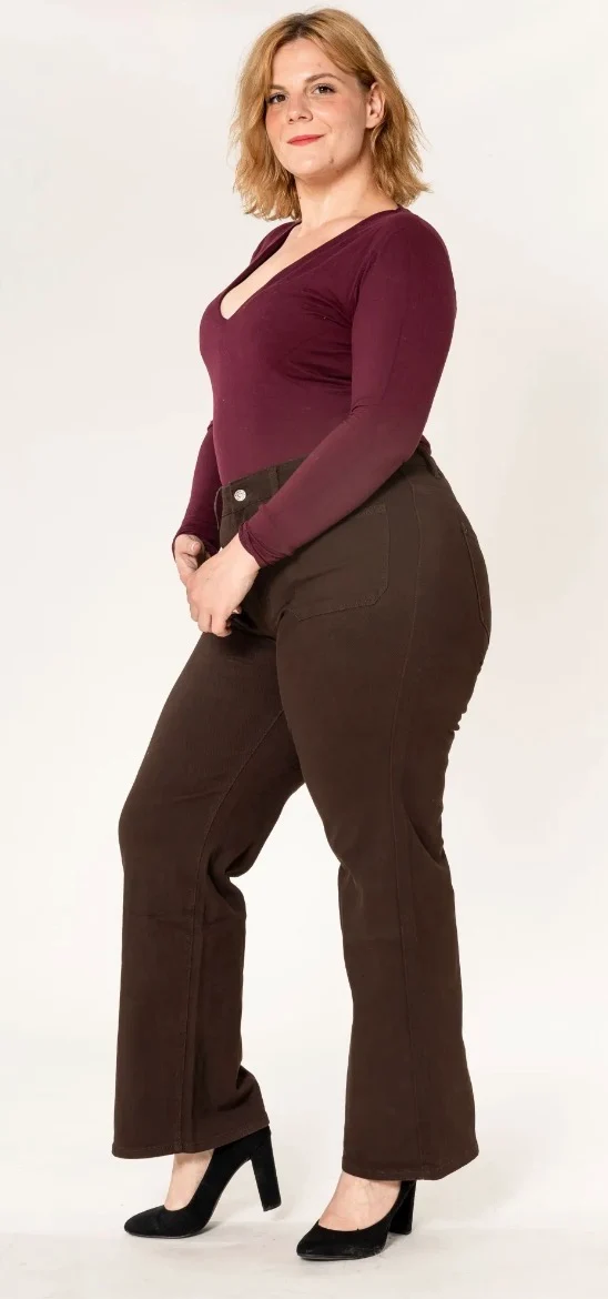 Jean flare choco - NINA CARTER