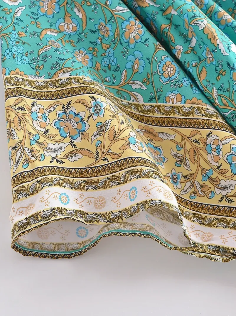Kimono court coton manches chauve-souris bohème